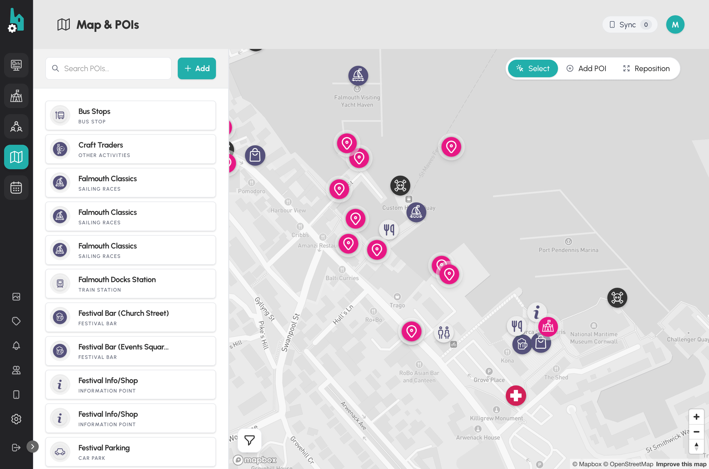 FestEngine CMS — site map builder